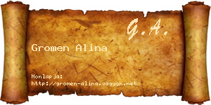Gromen Alina névjegykártya